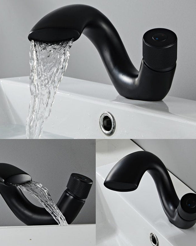 Nowoczesne Akcesoria Łazienkowe SmoothEdge w Złocie, Chromie i Czerni – Zestaw 3 Elementów do Łazienki 5