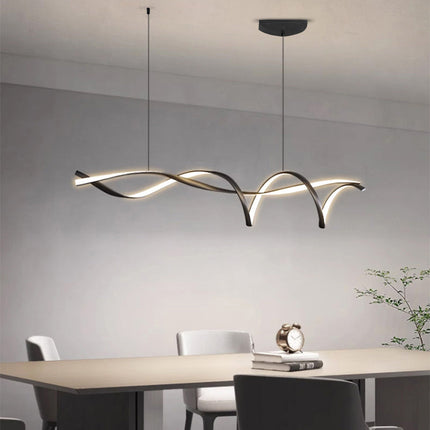 Nowoczesny Czarny Żyrandol LED do Salonu i Pokoju – Elegancki Design z Aluminium, Energooszczędne Oświetlenie 0