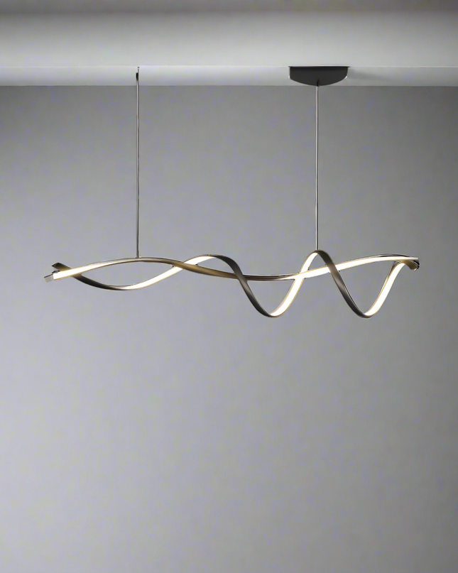 Nowoczesny Czarny Żyrandol LED do Salonu i Pokoju – Elegancki Design z Aluminium, Energooszczędne Oświetlenie 4