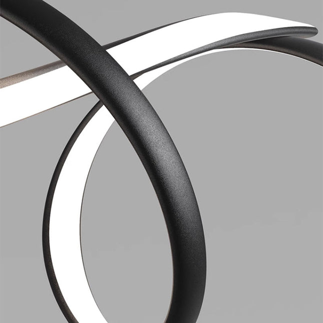 Nowoczesny Czarny Żyrandol LED do Salonu i Pokoju – Elegancki Design z Aluminium, Energooszczędne Oświetlenie 5