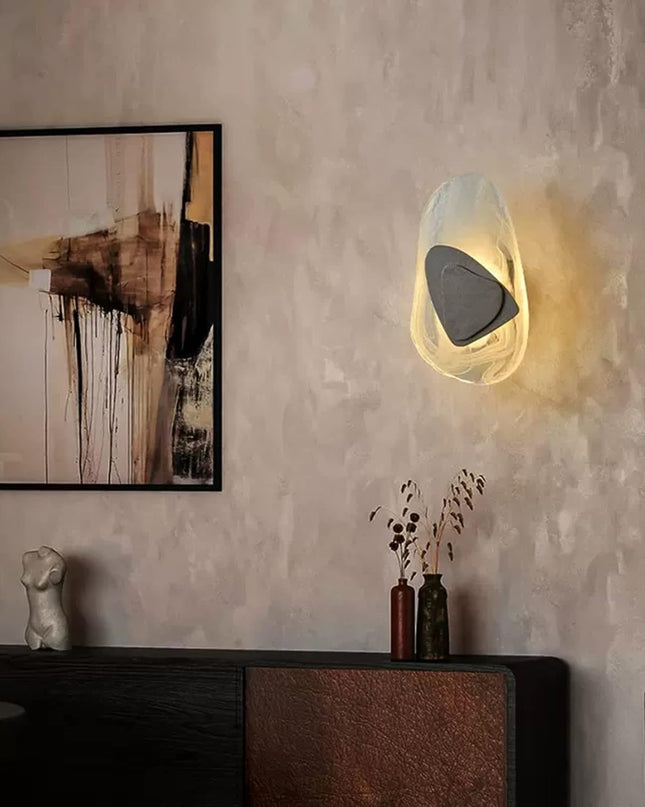 Nowoczesny Kinkiet LED Ścienny ze Szkła i Metalu – Minimalistyczna Lampa do Sypialni i Salonu 4
