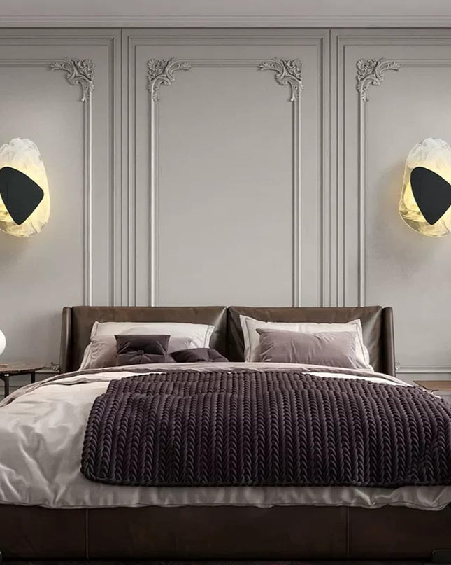 Nowoczesny Kinkiet LED Ścienny ze Szkła i Metalu – Minimalistyczna Lampa do Sypialni i Salonu 5