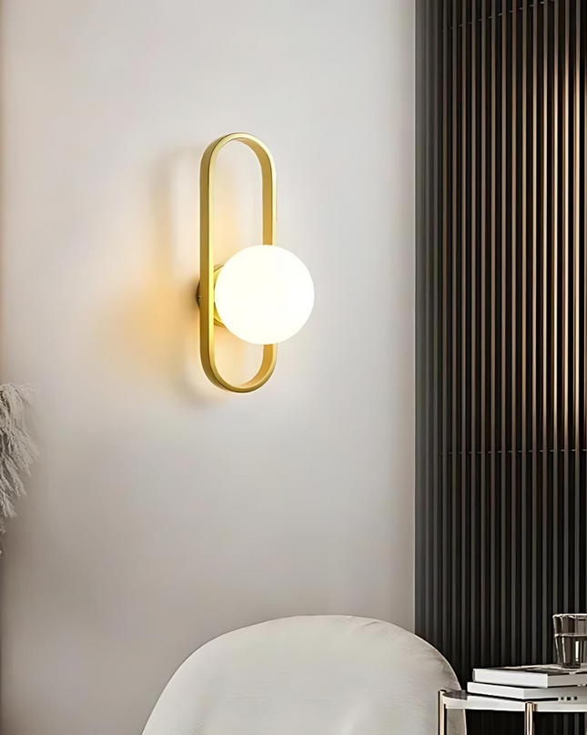 Nowoczesny Kinkiet Ścienny LED Camille z Szklanym Wzornictwem – Oświetlenie do Sypialni i Salonu, Metal i Matowe Szkło 3