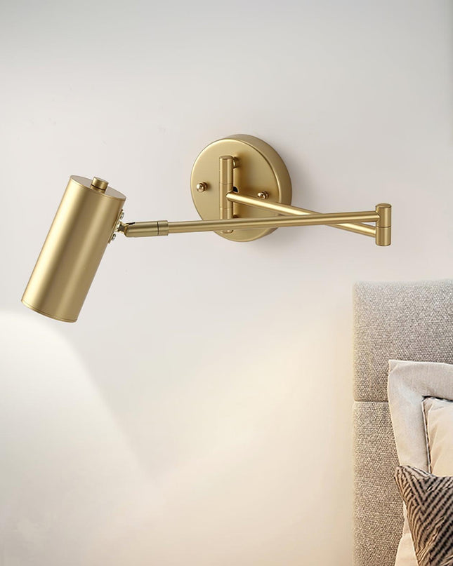 Nowoczesny Kinkiet Ścienny LED z Obrotowym Ramieniem, Metalowy Kinkiet do Sypialni i Salonu, Regulowane Oświetlenie, Ciepłe i Chłodne Światło 2