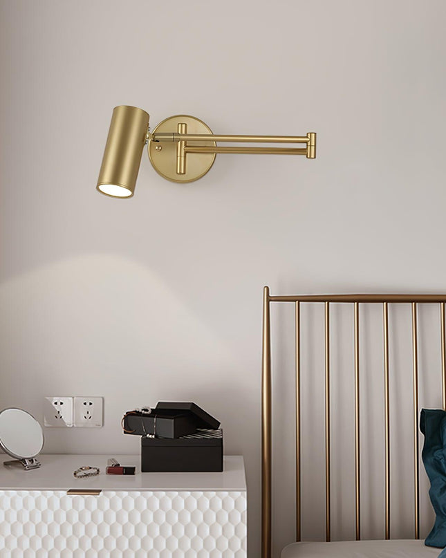 Nowoczesny Kinkiet Ścienny LED z Obrotowym Ramieniem, Metalowy Kinkiet do Sypialni i Salonu, Regulowane Oświetlenie, Ciepłe i Chłodne Światło 3