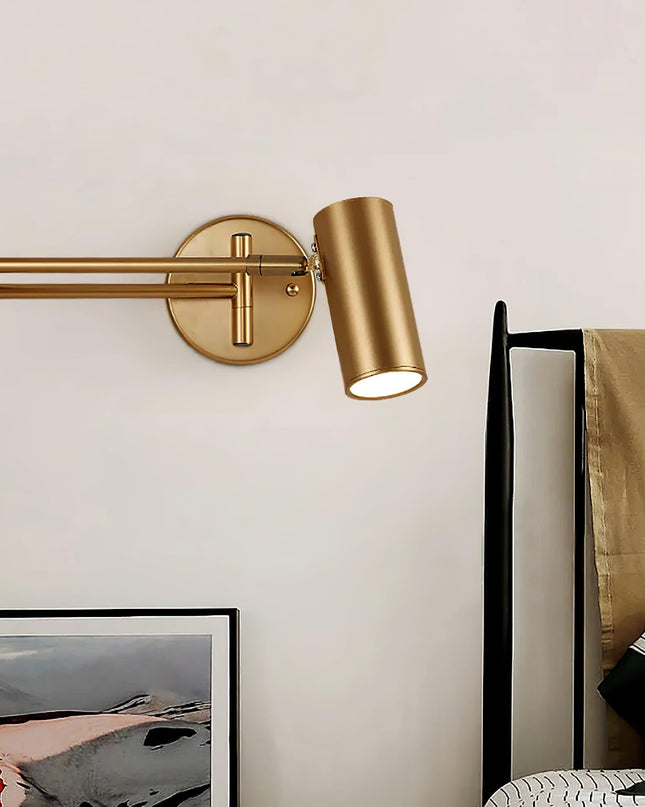 Nowoczesny Kinkiet Ścienny LED z Obrotowym Ramieniem, Metalowy Kinkiet do Sypialni i Salonu, Regulowane Oświetlenie, Ciepłe i Chłodne Światło 5