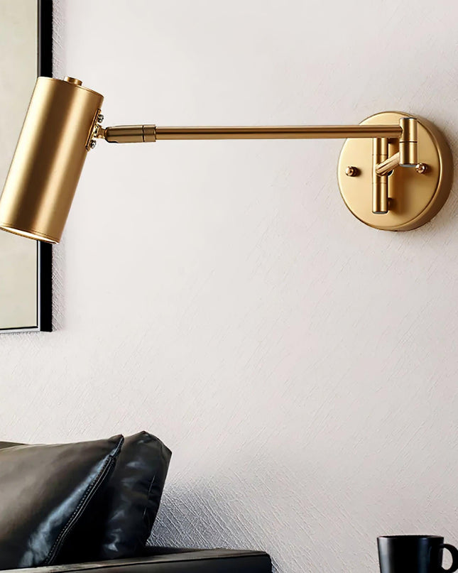 Nowoczesny Kinkiet Ścienny LED z Obrotowym Ramieniem, Metalowy Kinkiet do Sypialni i Salonu, Regulowane Oświetlenie, Ciepłe i Chłodne Światło 6