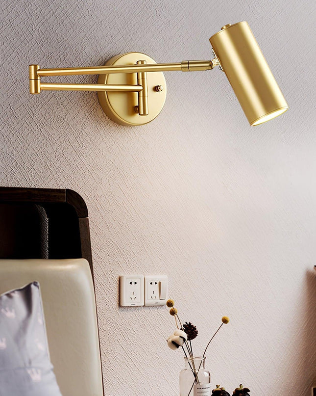 Nowoczesny Kinkiet Ścienny LED z Obrotowym Ramieniem, Metalowy Kinkiet do Sypialni i Salonu, Regulowane Oświetlenie, Ciepłe i Chłodne Światło 8