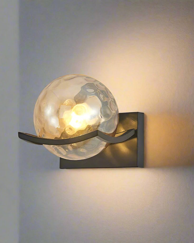 Nowoczesny Kinkiet Ścienny LED ze Szklanym Akcentem – Elegancki Kinkiet do Sypialni i Salonu 1