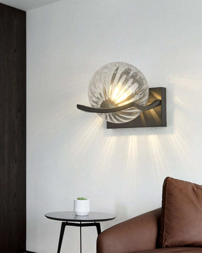 Nowoczesny Kinkiet Ścienny LED ze Szklanym Akcentem – Elegancki Kinkiet do Sypialni i Salonu 4