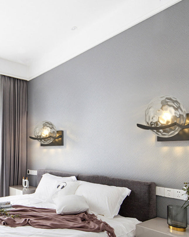 Nowoczesny Kinkiet Ścienny LED ze Szklanym Akcentem – Elegancki Kinkiet do Sypialni i Salonu 5