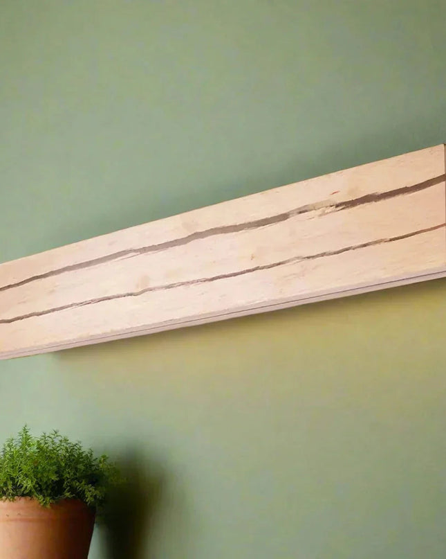 Nowoczesny Kinkiet Ścienny z Drewnianymi Pęknięciami – Lampa LED do Sypialni i Salonu, Ciepłe Światło 4