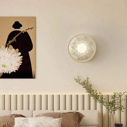 Nowoczesny Kinkiet Ścienny z Żywicy Syntetycznej w Odcieniu Cafe au Lait – Eleganckie Oświetlenie do Sypialni i Salonu 6