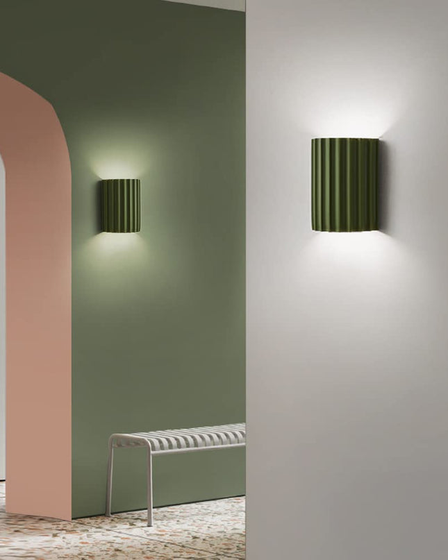 Nowoczesny Kinkiet Ścienny z Żywicy, Półokrągły Kinkiet do Sypialni i Salonu, Zielony/Pomarańczowy/Szary/Biały, Wysoka Jakość 2