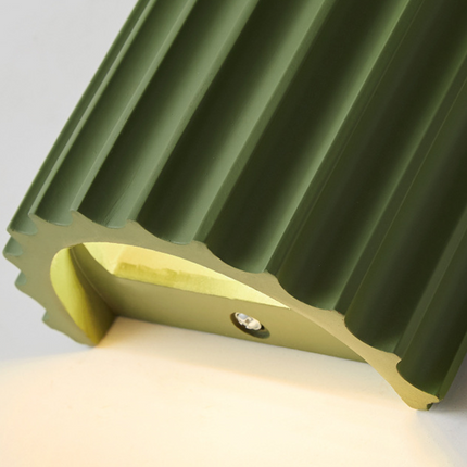 Nowoczesny Kinkiet Ścienny z Żywicy, Półokrągły Kinkiet do Sypialni i Salonu, Zielony/Pomarańczowy/Szary/Biały, Wysoka Jakość 6