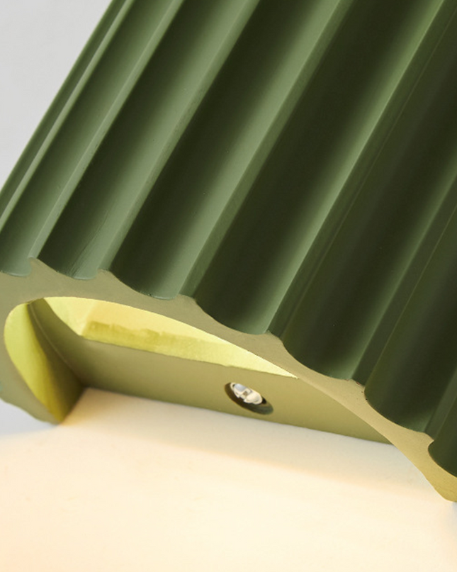 Nowoczesny Kinkiet Ścienny z Żywicy, Półokrągły Kinkiet do Sypialni i Salonu, Zielony/Pomarańczowy/Szary/Biały, Wysoka Jakość 6