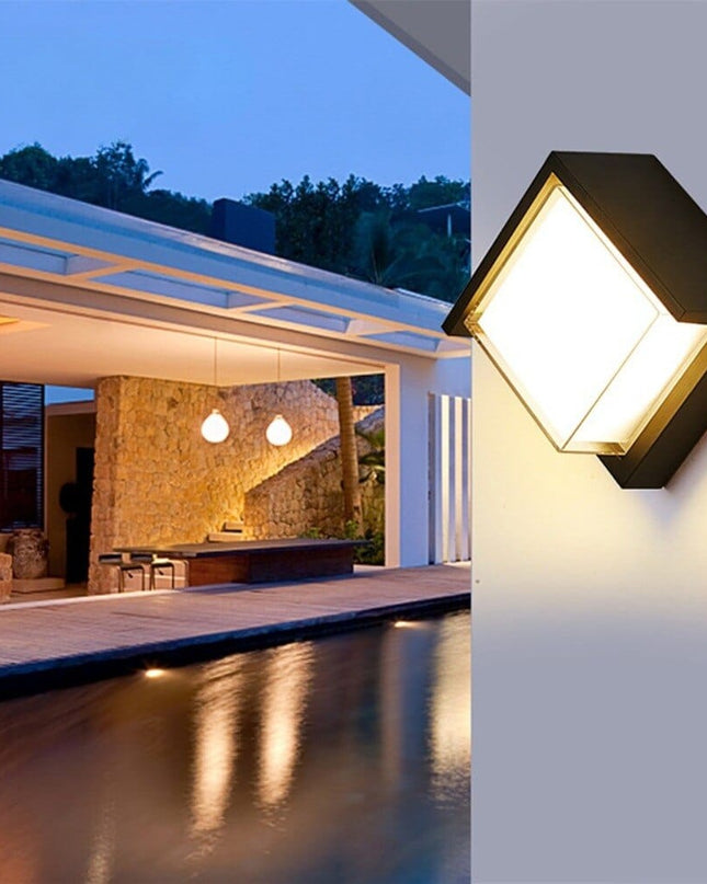 Nowoczesny Kinkiet Zewnętrzny IP65 z Czujnikiem Ruchu – Aluminium, Ciepła Biała Barwa Światła, Minimalistyczny Design 3