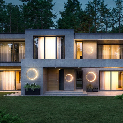 Nowoczesny Kinkiet Zewnętrzny LED Eclipse, Wodoodporny IP65, Energooszczędny, Średnica 35/60/80 cm 3