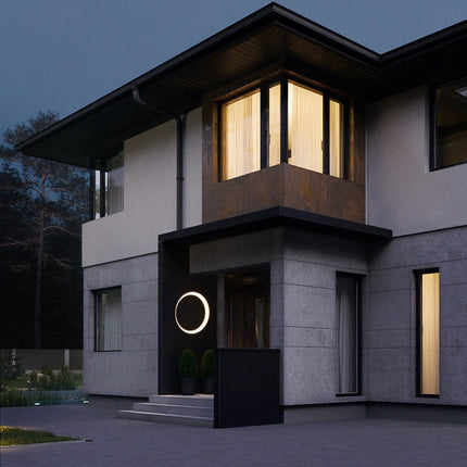 Nowoczesny Kinkiet Zewnętrzny LED Eclipse, Wodoodporny IP65, Energooszczędny, Średnica 35/60/80 cm 5