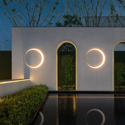 Nowoczesny Kinkiet Zewnętrzny LED Eclipse, Wodoodporny IP65, Energooszczędny, Średnica 35/60/80 cm 6