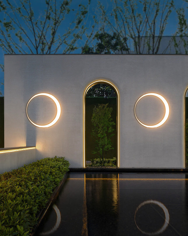 Nowoczesny Kinkiet Zewnętrzny LED Eclipse, Wodoodporny IP65, Energooszczędny, Średnica 35/60/80 cm 6