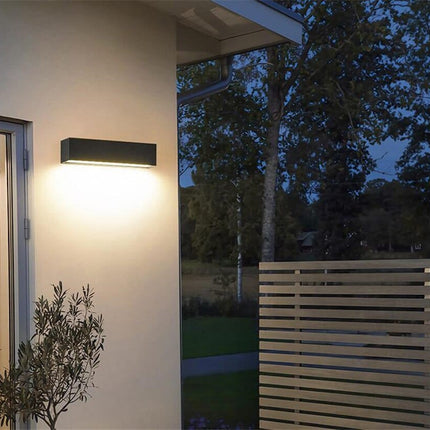 Nowoczesny Kinkiet Zewnętrzny LED Luminous Bar – Wodoodporny, Aluminium, Szkło Hartowane, Ciepłe Światło, IP65, 3 Rozmiary 0