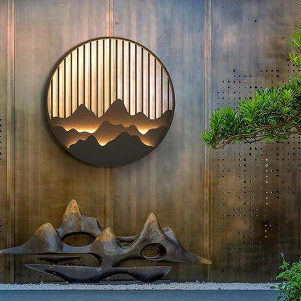 Nowoczesny Kinkiet Zewnętrzny LED – Okrągła Stalowa Lampa do Ogrodu, Wodoodporna IP65, Ciepłe i Chłodne Światło 7