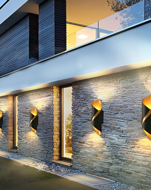 Nowoczesny Kinkiet Zewnętrzny z Aluminium i Szkłem, Wodoodporny IP66, LED 10 W, Minimalistyczny Design, Idealny do Ogrodu i Balkonu 2