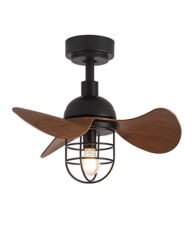Nowoczesny Wentylator Sufitowy z Lampą w Ciemnym Orzechu – Idealny do Małych Przestrzeni, Zdalne Sterowanie, Stylowy Design 4