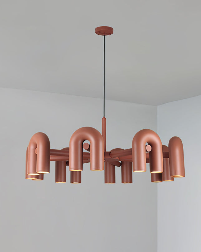 Nowoczesny Żyrandol Cyrkowy z Wbudowanym LED, Regulowana Wysokość, Moduły U - Idealny Żyrandol do Salonu i Pokoju 22