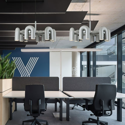 Nowoczesny Żyrandol Cyrkowy z Wbudowanym LED, Regulowana Wysokość, Moduły U - Idealny Żyrandol do Salonu i Pokoju 3