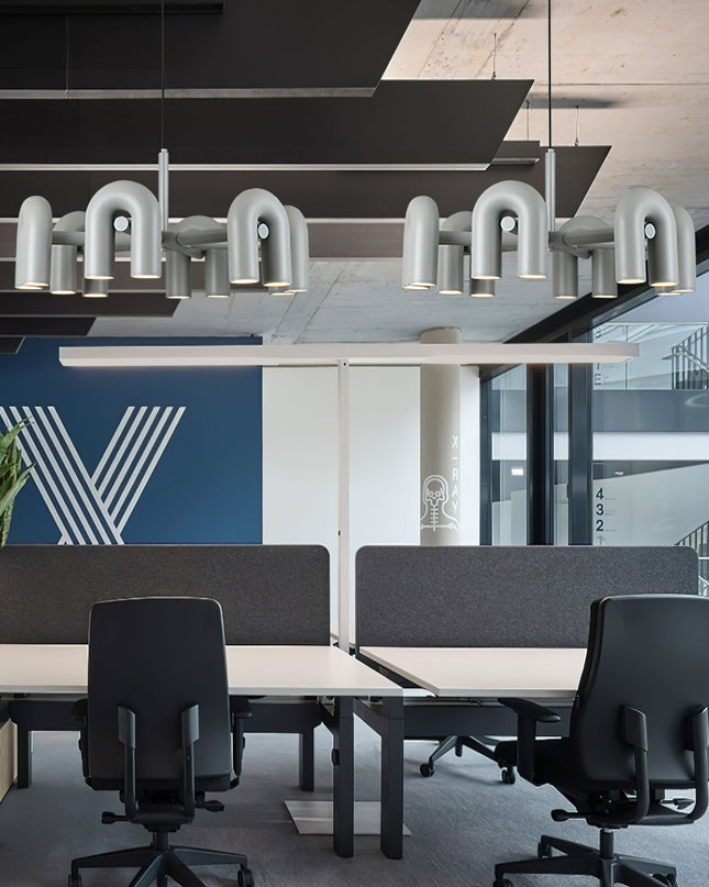 Nowoczesny Żyrandol Cyrkowy z Wbudowanym LED, Regulowana Wysokość, Moduły U - Idealny Żyrandol do Salonu i Pokoju 3