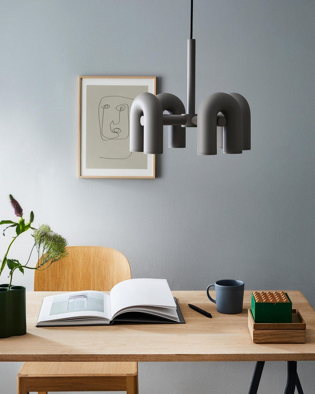 Nowoczesny Żyrandol Cyrkowy z Wbudowanym LED, Regulowana Wysokość, Moduły U - Idealny Żyrandol do Salonu i Pokoju 4