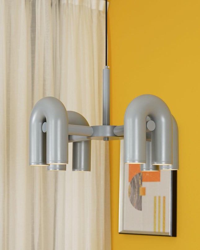 Nowoczesny Żyrandol Cyrkowy z Wbudowanym LED, Regulowana Wysokość, Moduły U - Idealny Żyrandol do Salonu i Pokoju 6