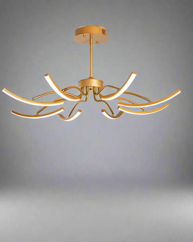 Nowoczesny Żyrandol LED z Eleganckim Designem do Salonu i Sypialni – Aluminium, Miękkie Światło, Łatwy Montaż 0