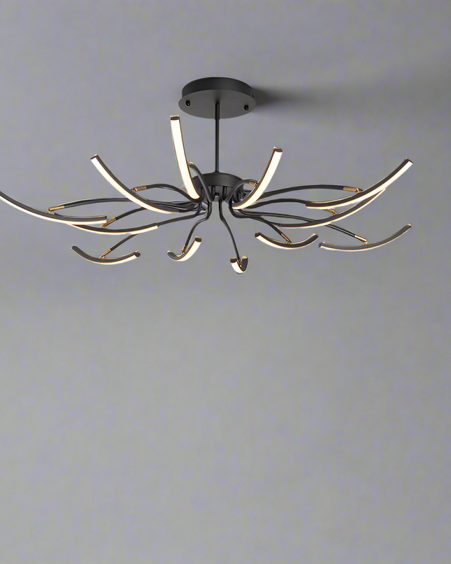 Nowoczesny Żyrandol LED z Eleganckim Designem do Salonu i Sypialni – Aluminium, Miękkie Światło, Łatwy Montaż 8