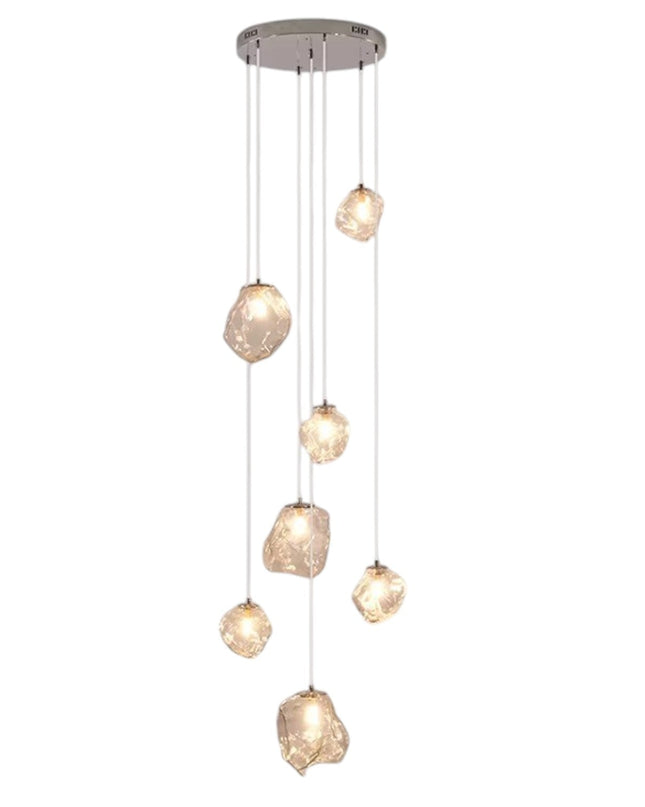 Nowoczesny Żyrandol Schodowy LED Kaskadowy, 7 lub 11 Lamp, Regulowane Światło, Elegancki Design do Wnętrz 0