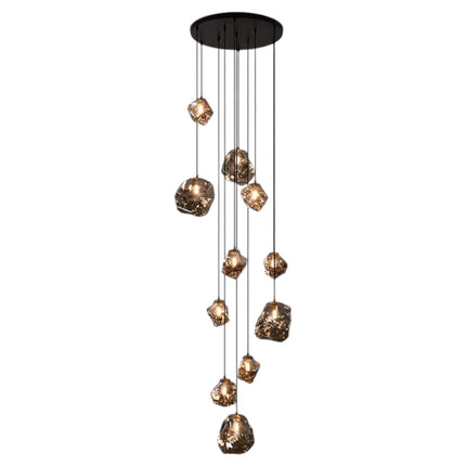 Nowoczesny Żyrandol Schodowy LED Kaskadowy, 7 lub 11 Lamp, Regulowane Światło, Elegancki Design do Wnętrz 10