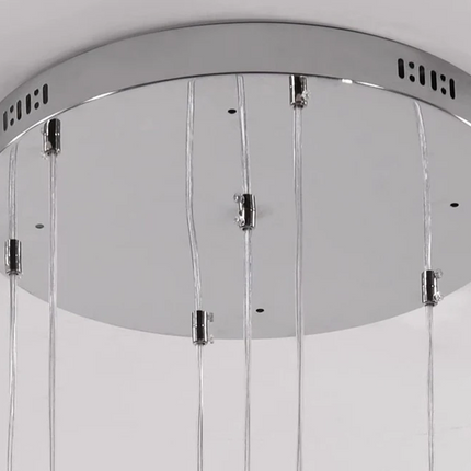 Nowoczesny Żyrandol Schodowy LED Kaskadowy, 7 lub 11 Lamp, Regulowane Światło, Elegancki Design do Wnętrz 8