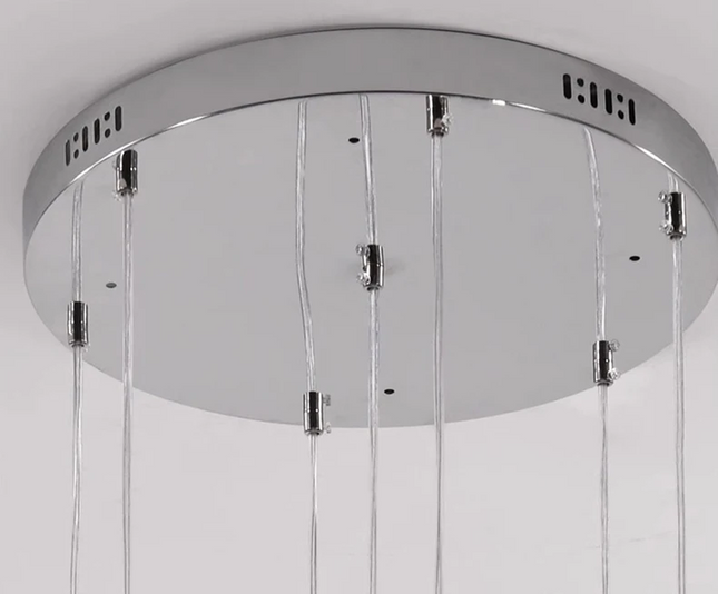 Nowoczesny Żyrandol Schodowy LED Kaskadowy, 7 lub 11 Lamp, Regulowane Światło, Elegancki Design do Wnętrz 8