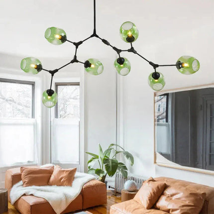 Nowoczesny Żyrandol Sputnik ze Szkła Pęcherza do Salonu i Jadalni – Elegancki Design, Regulowana Długość, Wysoka Jakość 3