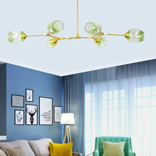 Nowoczesny Żyrandol Sputnik ze Szkła Pęcherza do Salonu i Jadalni – Elegancki Design, Regulowana Długość, Wysoka Jakość 7