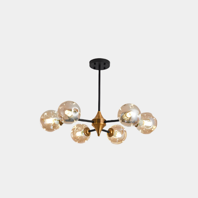 Nowoczesny Żyrandol z Dmuchanego Szkła do Salonu i Sypialni - Elegancki Design i Funkcjonalność 0