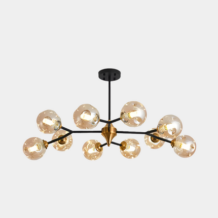 Nowoczesny Żyrandol z Dmuchanego Szkła do Salonu i Sypialni - Elegancki Design i Funkcjonalność 6