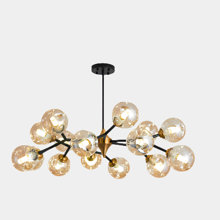 Nowoczesny Żyrandol z Dmuchanego Szkła do Salonu i Sypialni - Elegancki Design i Funkcjonalność 7