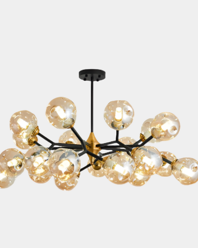 Nowoczesny Żyrandol z Dmuchanego Szkła do Salonu i Sypialni - Elegancki Design i Funkcjonalność 8