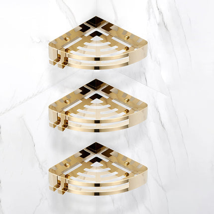 Nowoczesny, 3-częściowy zestaw akcesoriów łazienkowych w kolorze złotym i srebrnym do eleganckich wnętrz 19