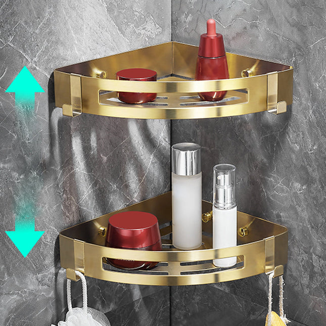 Nowoczesny, 3-częściowy zestaw akcesoriów łazienkowych w kolorze złotym i srebrnym do eleganckich wnętrz 5