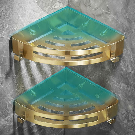 Nowoczesny, 3-częściowy zestaw akcesoriów łazienkowych w kolorze złotym i srebrnym do eleganckich wnętrz 6