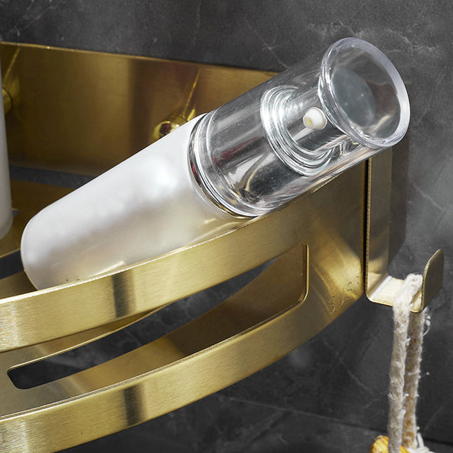 Nowoczesny, 3-częściowy zestaw akcesoriów łazienkowych w kolorze złotym i srebrnym do eleganckich wnętrz 8